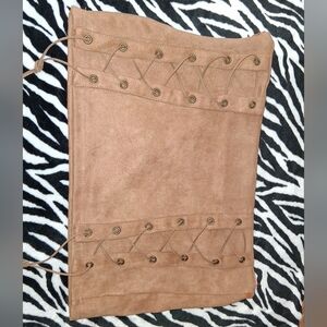 SHEIN Brown Suede Skirt